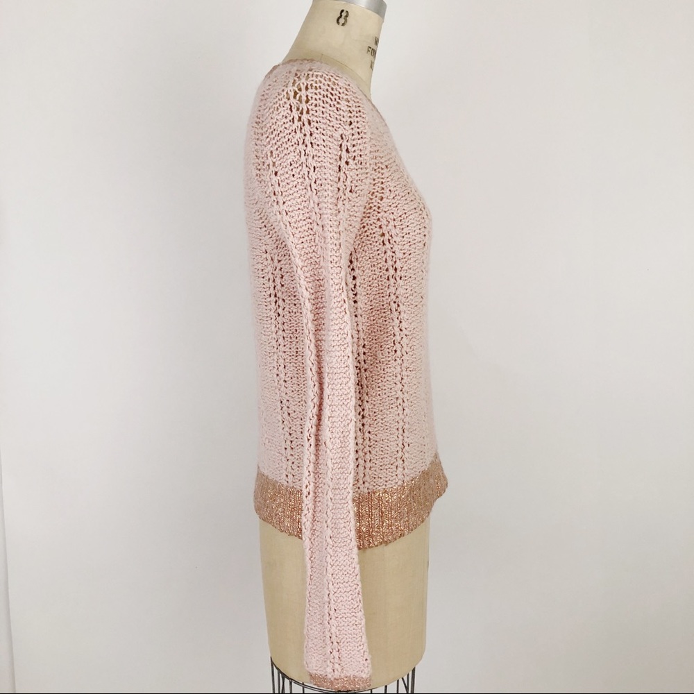 Anthropologie Moth chunky metallic knit sweater - Picture 4 of 8